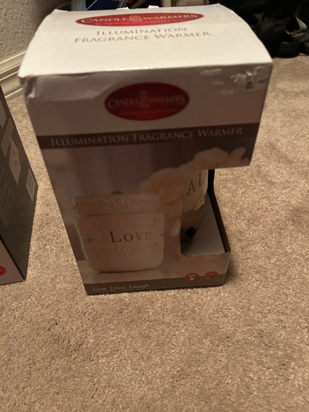 Candle Warmers Illumination Fragrance Warmer — White "Love" Accent